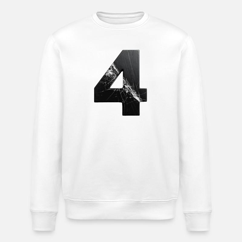 Zerbrochene Vier Muster - Stanley/Stella Unisex Bio-Sweatshirt ROLLER - Weiß