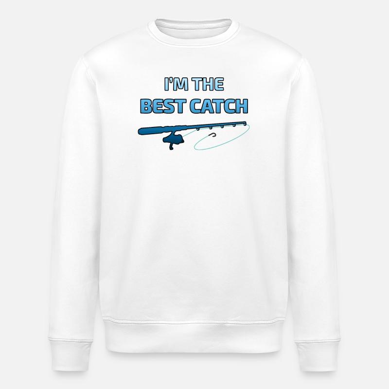 Ich bin der beste Fang - Stanley/Stella Unisex Bio-Sweatshirt ROLLER - Weiß