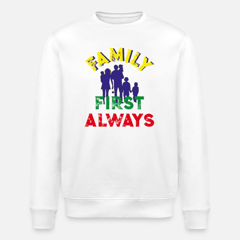 Familie zuerst, immer - Stanley/Stella Unisex Bio-Sweatshirt ROLLER - Weiß