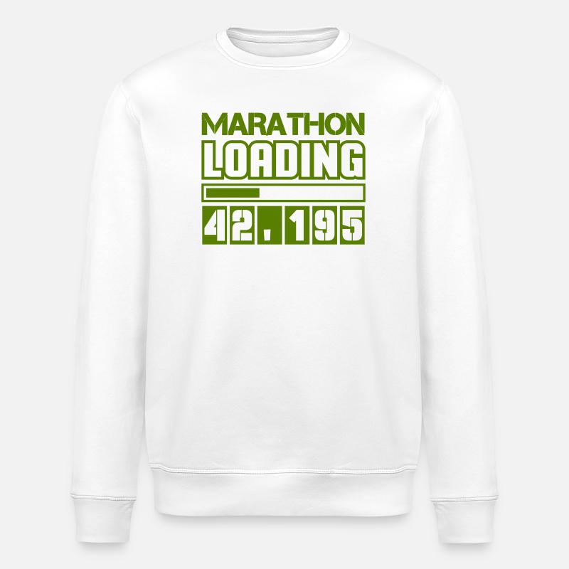 Marathon Loading 42.195 - Stanley/Stella Unisex Bio-Sweatshirt ROLLER - Weiß