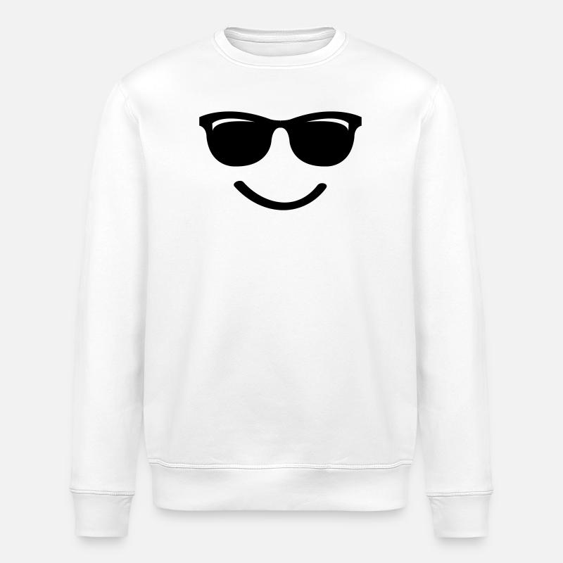 Smileface - Stanley/Stella ROLLER Unisex Organic Sweatshirt - white