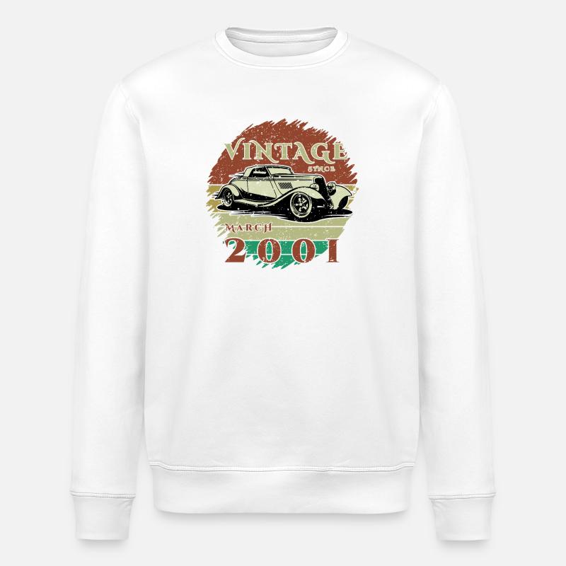 25e anniversaire - Classiques - Millésime depuis 03/2001 - Sweat bio ROLLER Stanley/Stella Unisexe - blanc