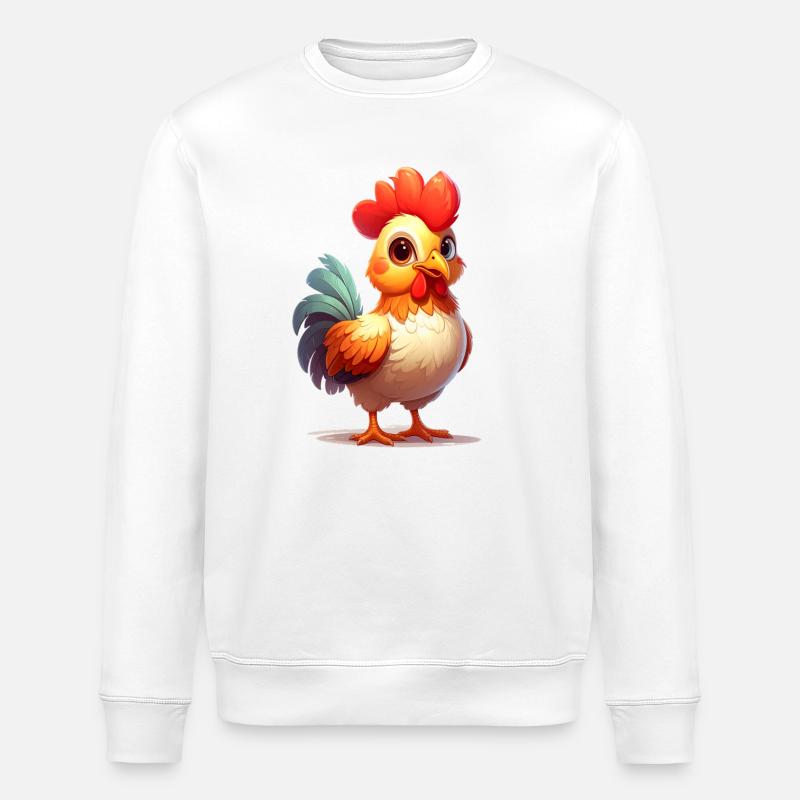 Coq mignon - Sweat bio ROLLER Stanley/Stella Unisexe - blanc