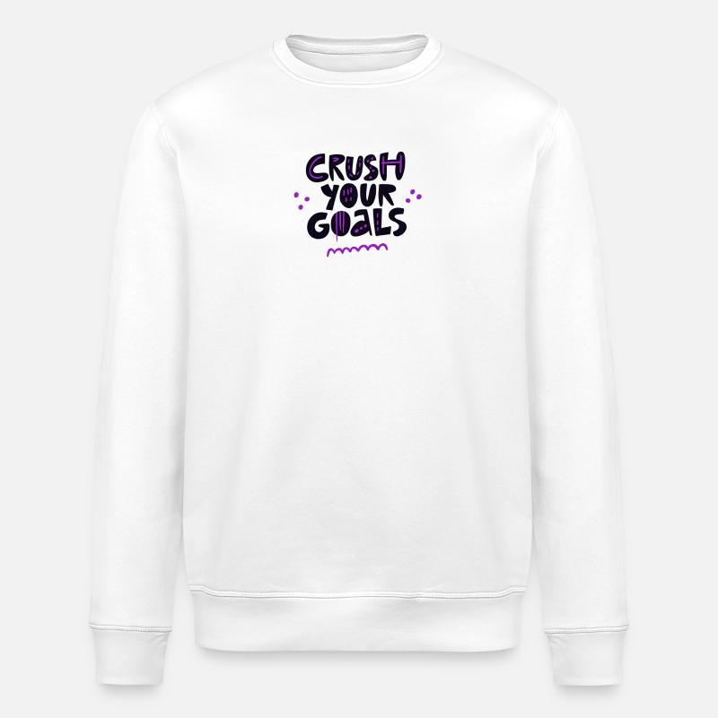 Erreiche deine Ziele: Violet Pulse - Stanley/Stella Unisex Bio-Sweatshirt ROLLER - Weiß