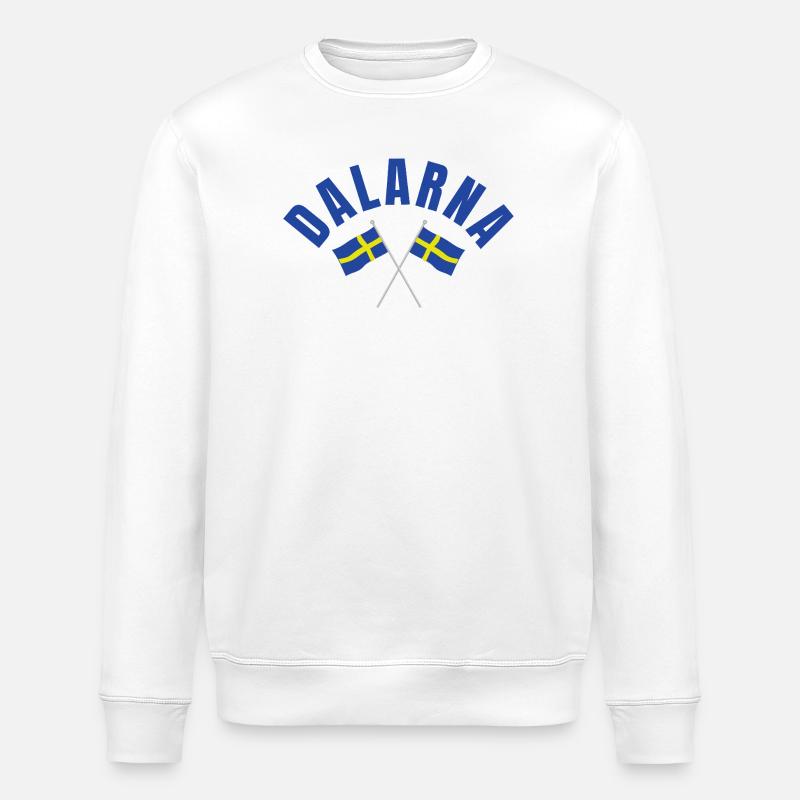 Drapeaux de Dalarna, Suède - Sweat bio ROLLER Stanley/Stella Unisexe - blanc