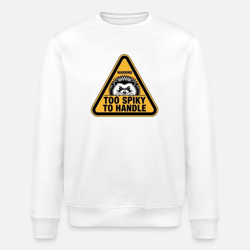 Too Spiky to Handle Igel-Motiv - Stanley/Stella Unisex Bio-Sweatshirt ROLLER - Weiß
