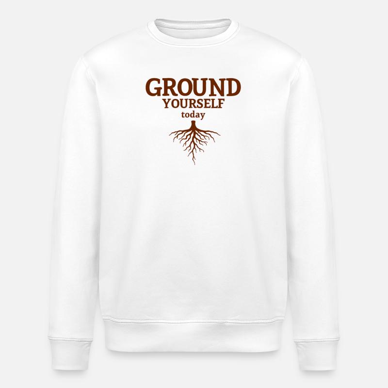 Ancrez-vous aujourd’hui Nature Pleine Conscience Regard - Sweat bio ROLLER Stanley/Stella Unisexe - blanc