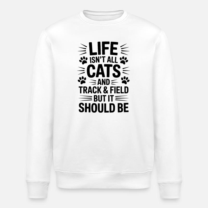 Leichtathletik Sprüche Leichtathletik Geschenk - Stanley/Stella Unisex Bio-Sweatshirt ROLLER - Weiß