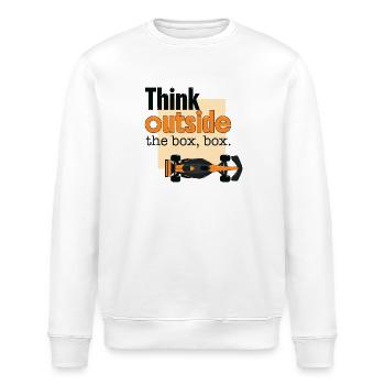 Denken Sie an Formel-Car-Rennen außerhalb der Boxen - Stanley/Stella Unisex Bio-Sweatshirt ROLLER - Weiß - Vorne - Nik (191cm)
