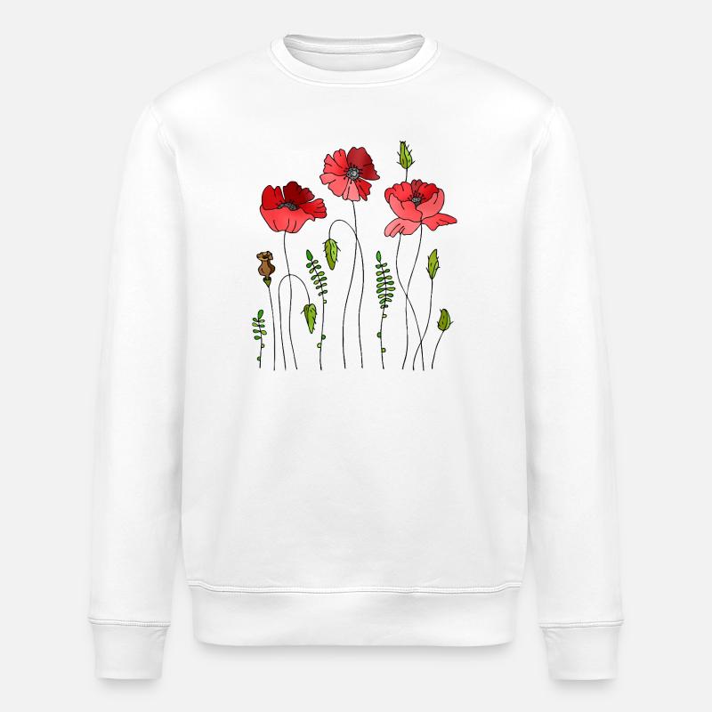 Blumen - Stanley/Stella Unisex Bio-Sweatshirt ROLLER - Weiß