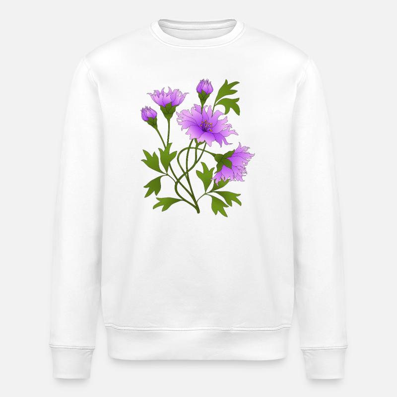 Blumen - Stanley/Stella Unisex Bio-Sweatshirt ROLLER - Weiß