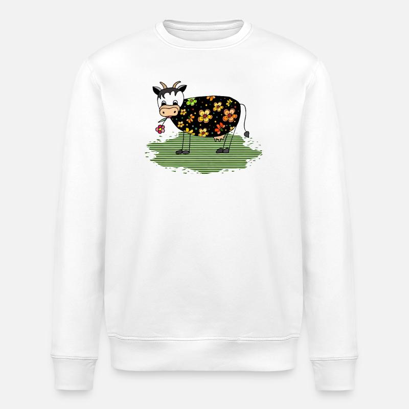 Vache - Sweat bio ROLLER Stanley/Stella Unisexe - blanc