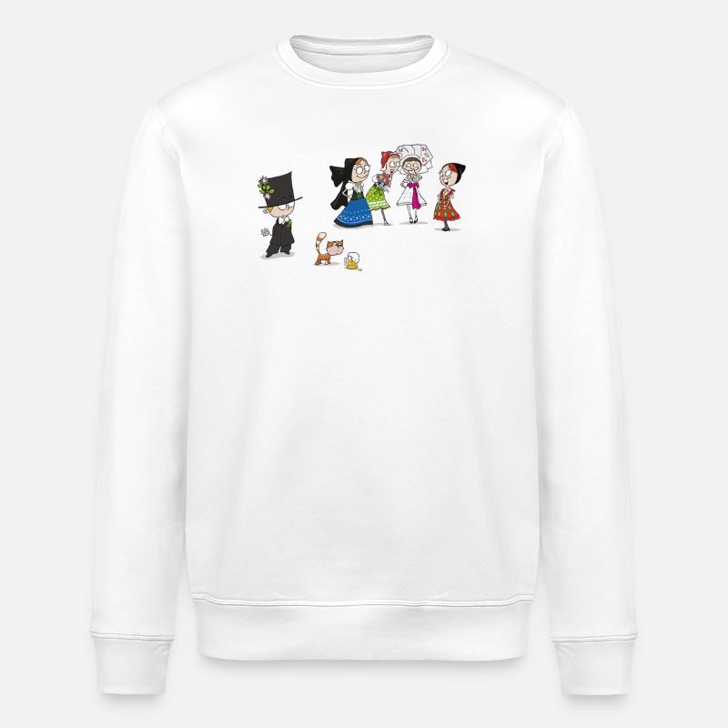 COMIC KVASS - Stanley/Stella ROLLER Unisex Organic Sweatshirt - white