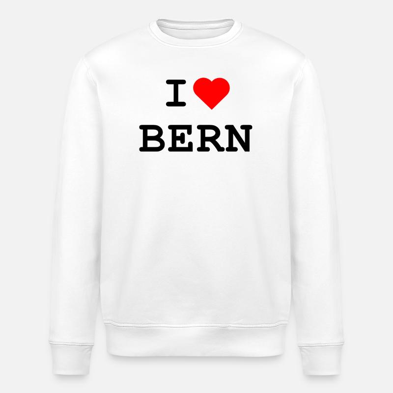 J’aime Berne - Ich liebe Bern - Sweat bio ROLLER Stanley/Stella Unisexe - blanc