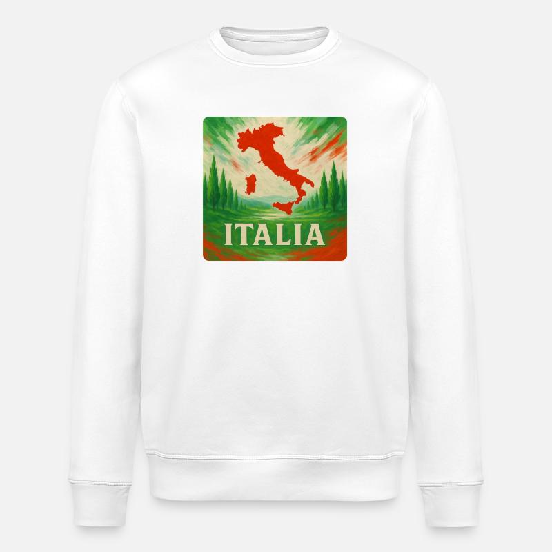 Italien Reise Design - Stanley/Stella Unisex Bio-Sweatshirt ROLLER - Weiß