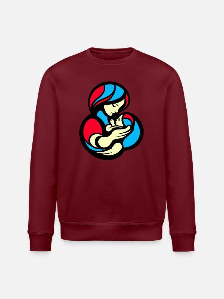 Farbblock-Stil für Mutter und Kind - Stanley/Stella Unisex Bio-Sweatshirt ROLLER - Weiß