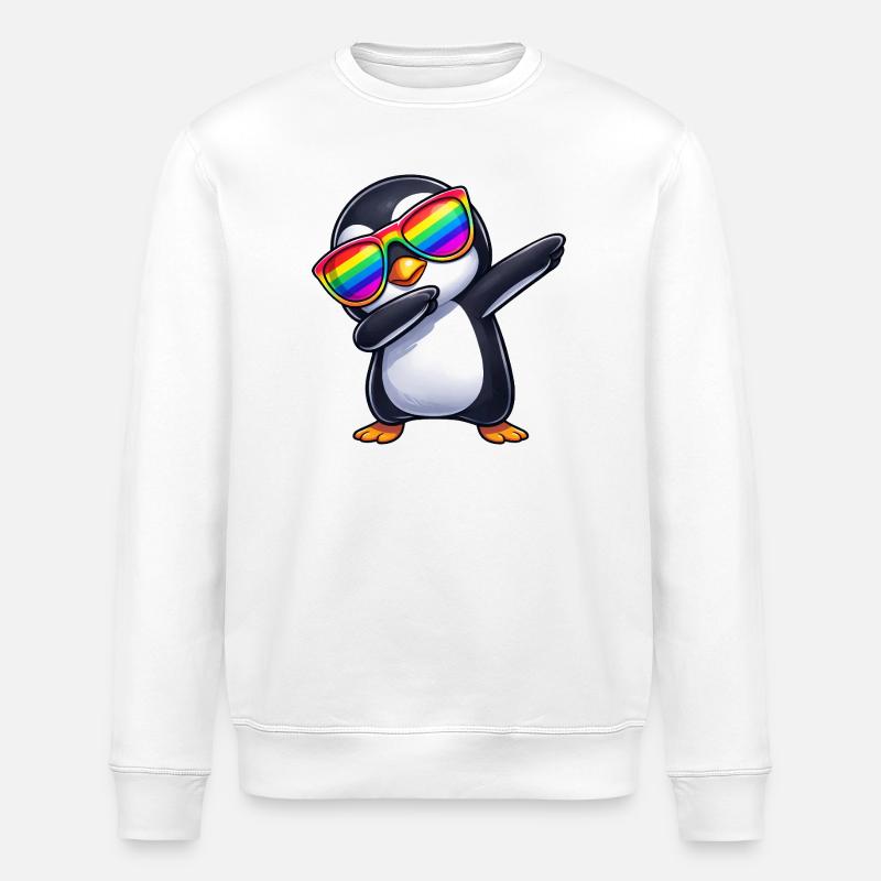 Mignonnes Penguin Dab Rainbow Sunglass Summer - Sweat bio ROLLER Stanley/Stella Unisexe - blanc