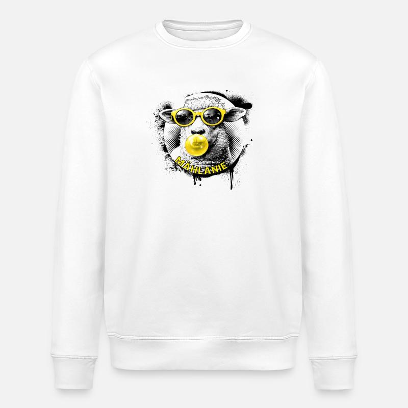 Mählanie – Mouton cool Pop Art Melanie - Sweat bio ROLLER Stanley/Stella Unisexe - blanc