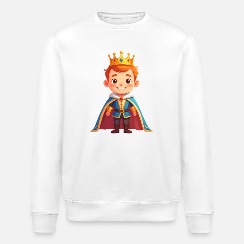 Ædel prins - Stanley/Stella økologisk unisex-sweatshirt ROLLER - hvid