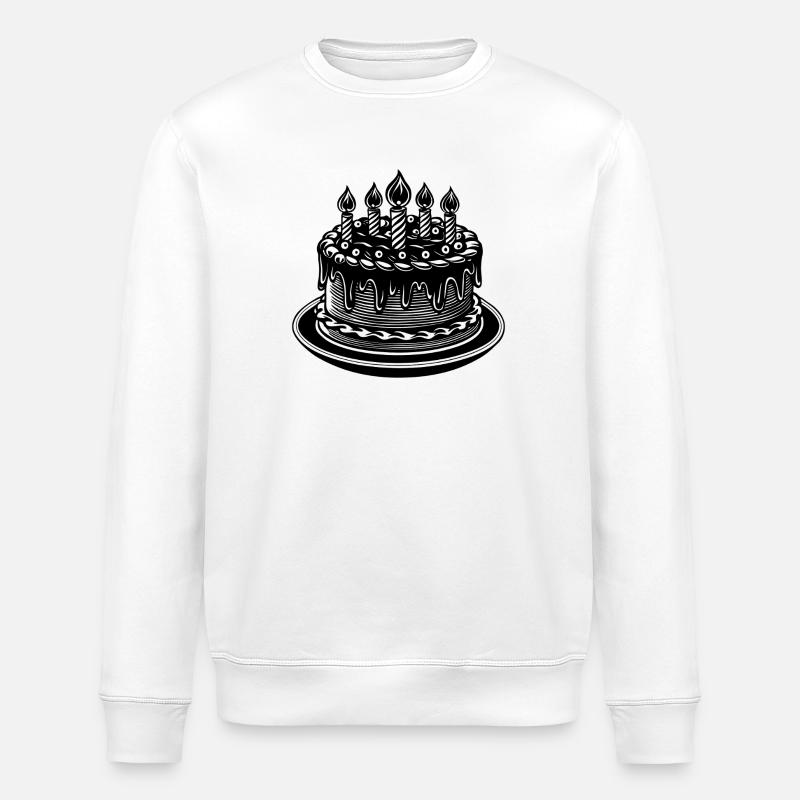 Gâteau d'anniversaire - Sweat bio ROLLER Stanley/Stella Unisexe - blanc