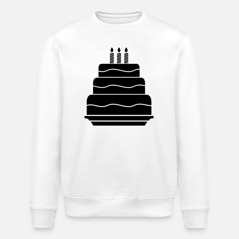 Tort urodzinowy - Ekologiczna bluza typu unisex Stanley/Stella ROLLER - biały