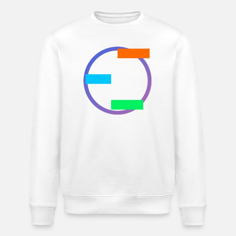 Équilibre géométrique - Sweat bio ROLLER Stanley/Stella Unisexe - blanc
