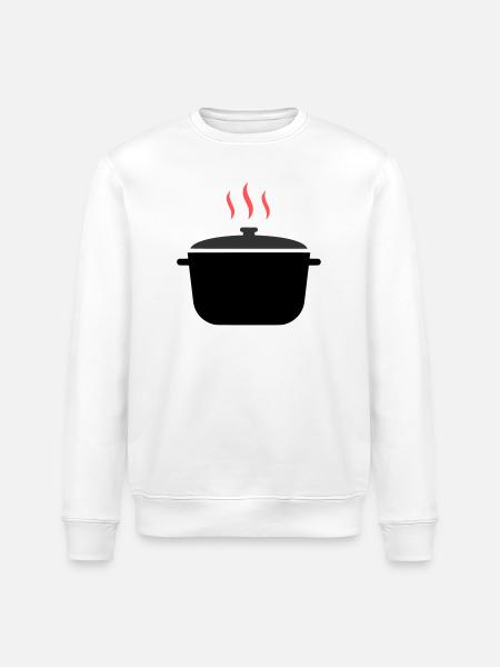 Kochtopf Dampf Kochen - Stanley/Stella Unisex Bio-Sweatshirt ROLLER - Weiß