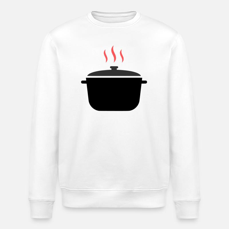 Kochtopf Dampf Kochen - Stanley/Stella Unisex Bio-Sweatshirt ROLLER - Weiß