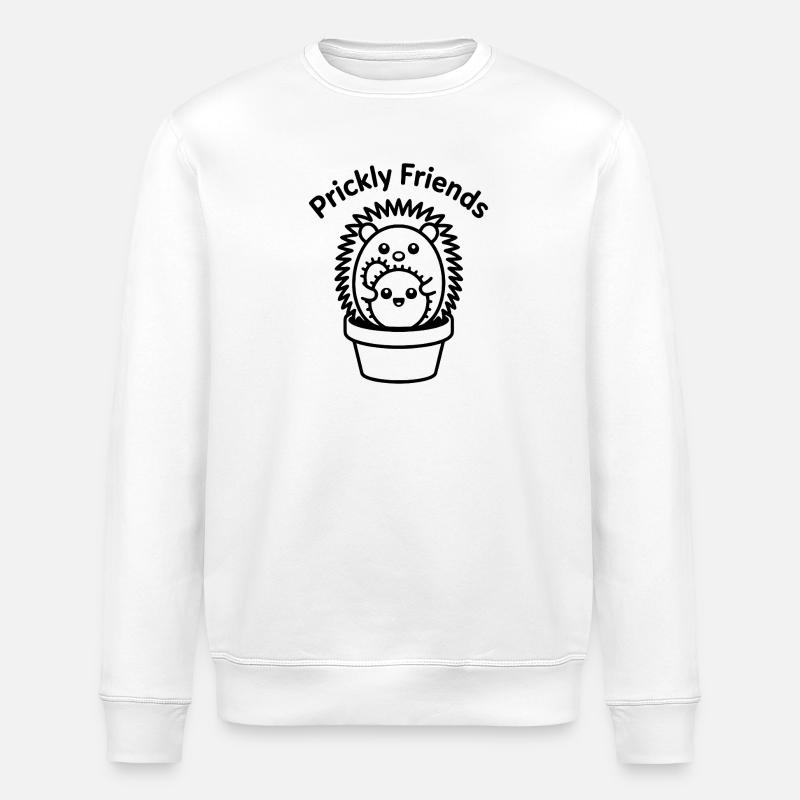 Meilleurs amis hérissons et cactus - Sweat bio ROLLER Stanley/Stella Unisexe - blanc