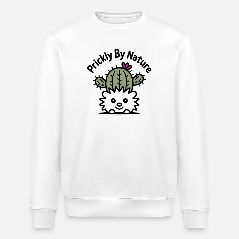 Cactus hérisson avec fleur - Sweat bio ROLLER Stanley/Stella Unisexe - blanc
