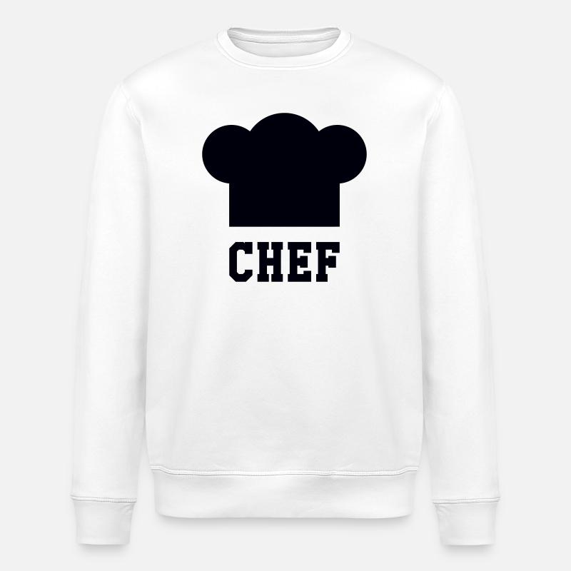 Chef Toque - Kitchen - Cook - Stanley/Stella ROLLER Unisex Organic Sweatshirt - white
