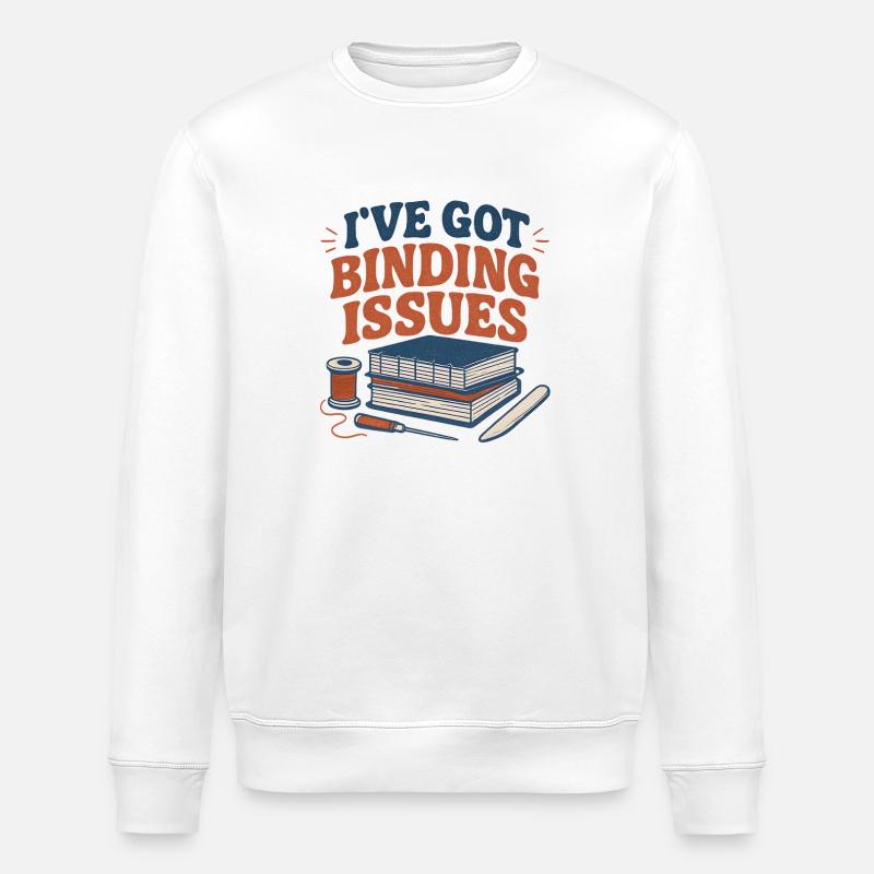 I have attachment problems | Bookbinding - Stanley/Stella ROLLER Unisex Organic Sweatshirt - white