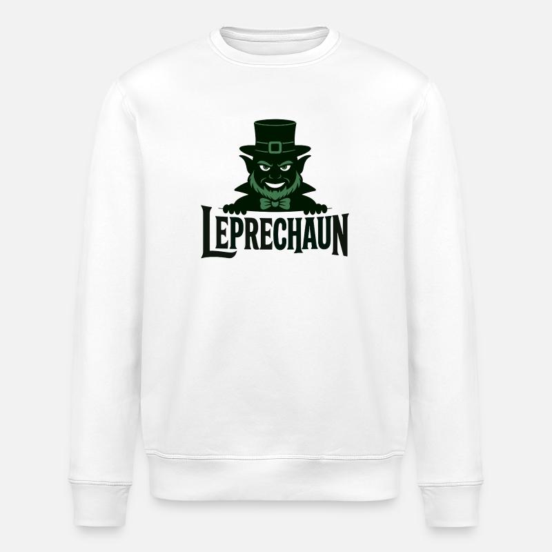 Leprechaun Green Leprechaun - Sweat bio ROLLER Stanley/Stella Unisexe - blanc