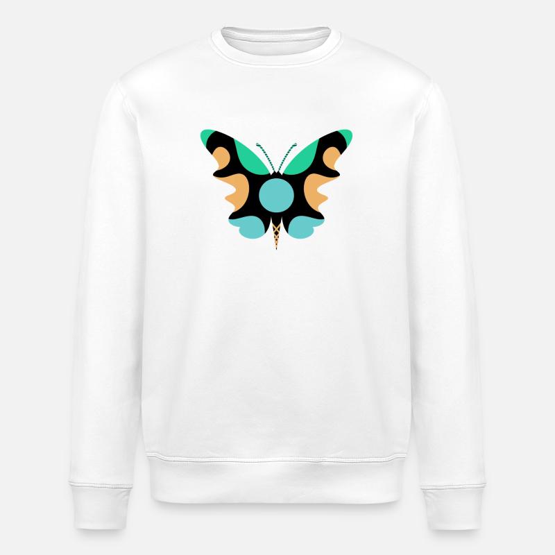 papillon art - Sweat bio ROLLER Stanley/Stella Unisexe - blanc