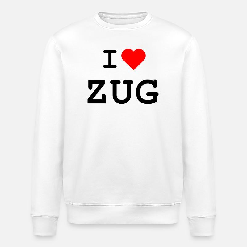 Ich liebe Zug - J’adore Zug - Sweat bio ROLLER Stanley/Stella Unisexe - blanc