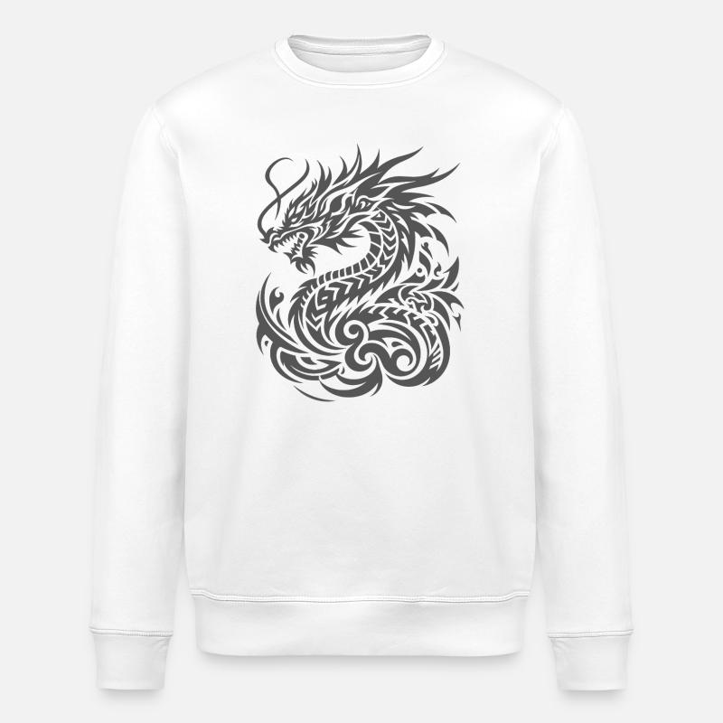 Stammesdrache - Stanley/Stella Unisex Bio-Sweatshirt ROLLER - Weiß