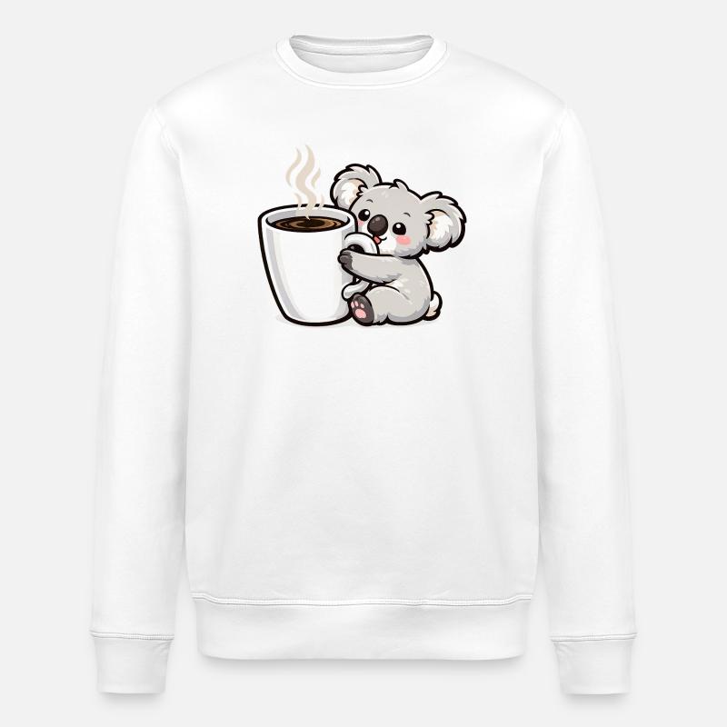 Kaffeetasse Koala Kuschelzauber - Stanley/Stella Unisex Bio-Sweatshirt ROLLER - Weiß