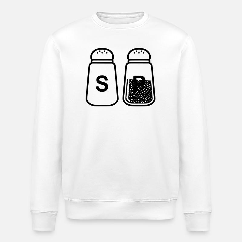 Salt and Pepper Shaker Set - Stanley/Stella ROLLER Unisex Organic Sweatshirt - white