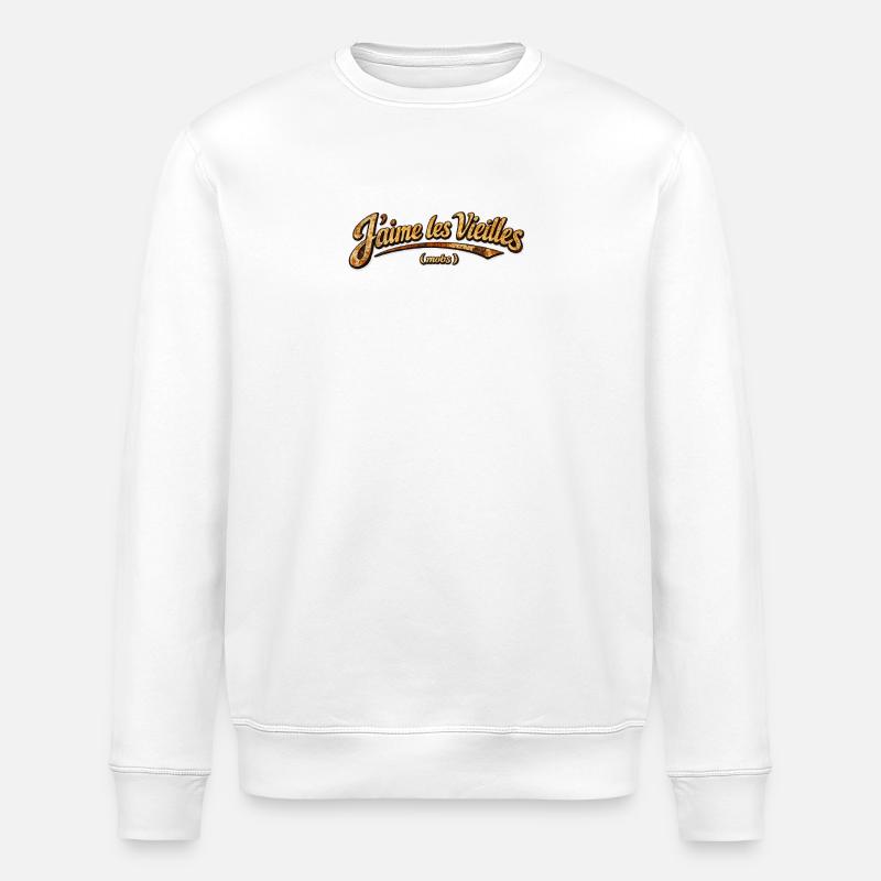 I like old rusty mobs - Stanley/Stella ROLLER Unisex Organic Sweatshirt - white