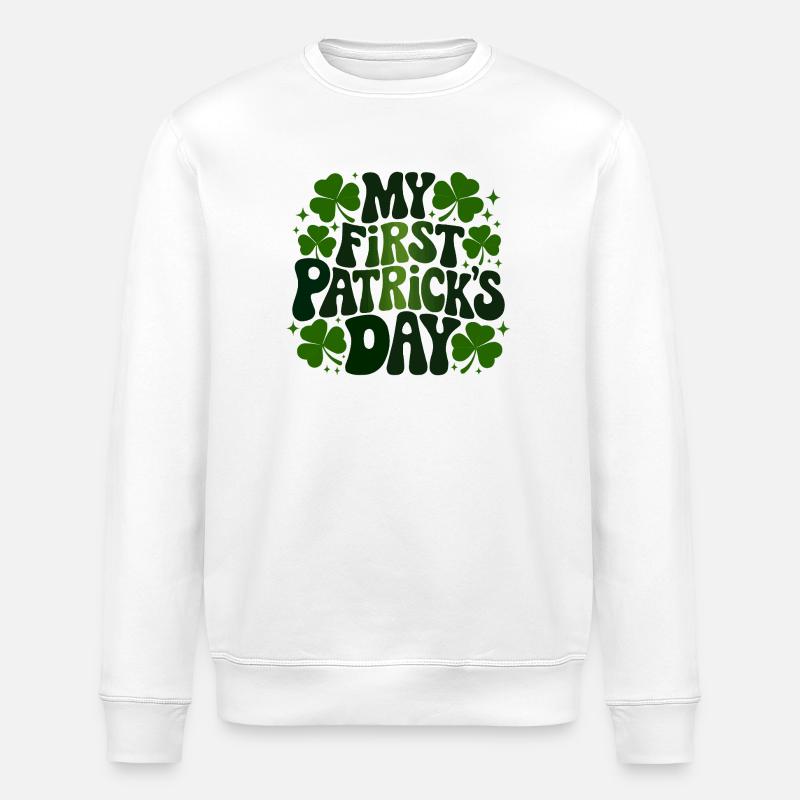 Ma première Saint-Patrick - Sweat bio ROLLER Stanley/Stella Unisexe - blanc