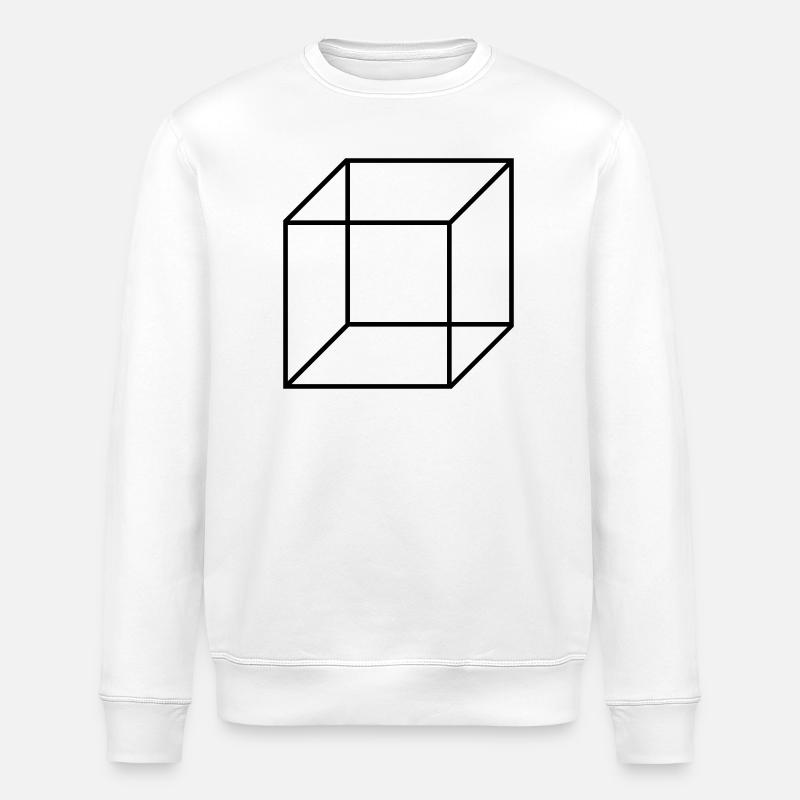 Cube Square - Stanley/Stella ROLLER Unisex Organic Sweatshirt - white