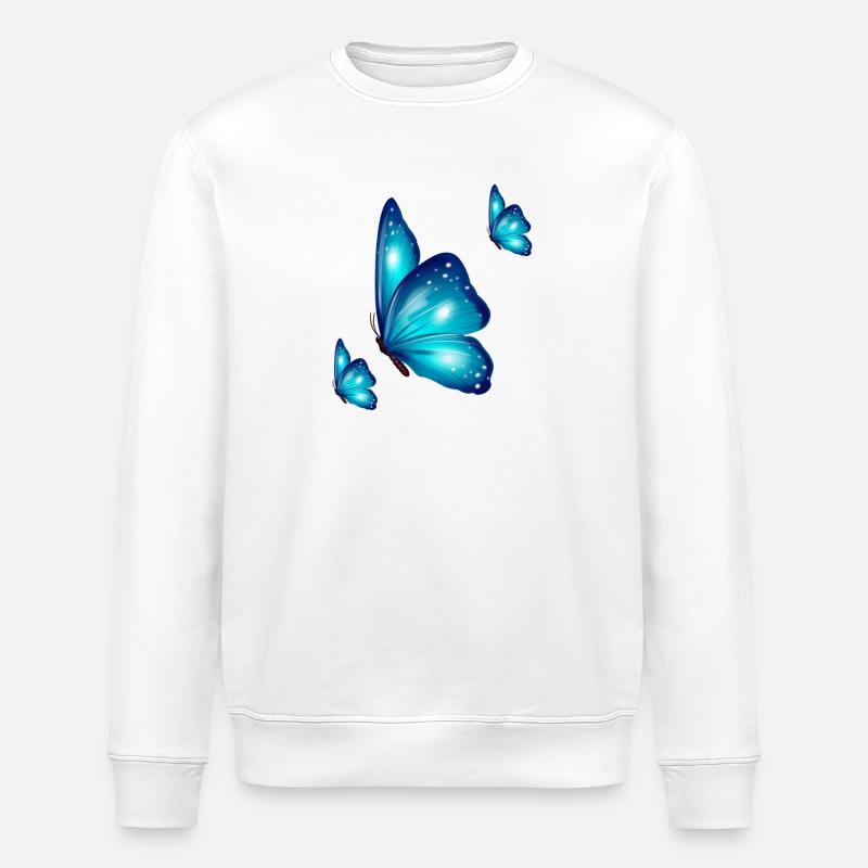 Schmetterlingstrio - Stanley/Stella Unisex Bio-Sweatshirt ROLLER - Weiß