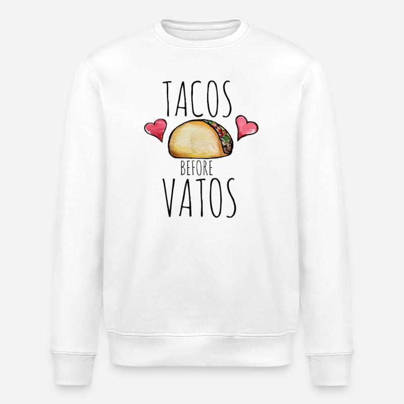 Tacos vor Vatos - Stanley/Stella Unisex Bio-Sweatshirt ROLLER - Weiß