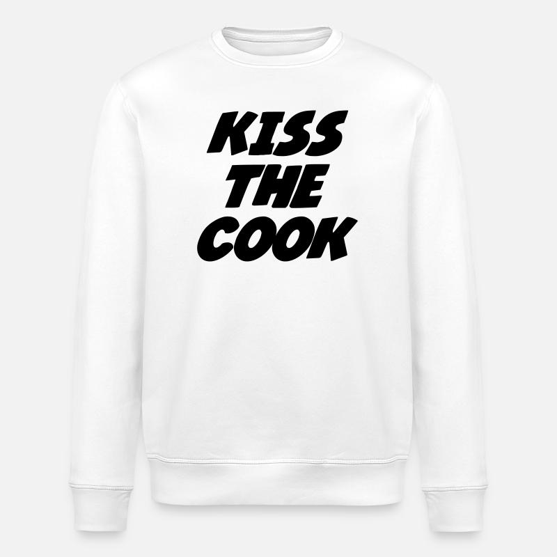 Embrasse le cuisinier - cuisine - Sweat bio ROLLER Stanley/Stella Unisexe - blanc