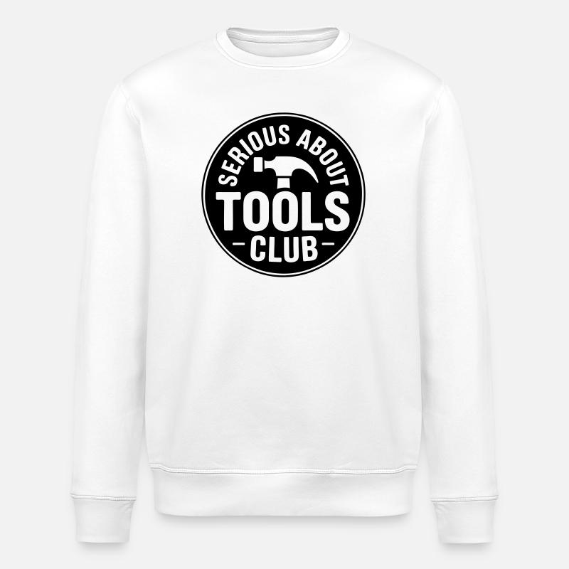 Serious about tools club - Stanley/Stella ROLLER Unisex Organic Sweatshirt - white