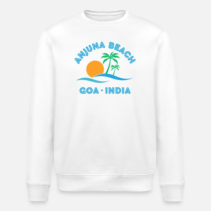 Plage d’Anjuna Goa Coucher de soleil - Sweat bio ROLLER Stanley/Stella Unisexe - blanc