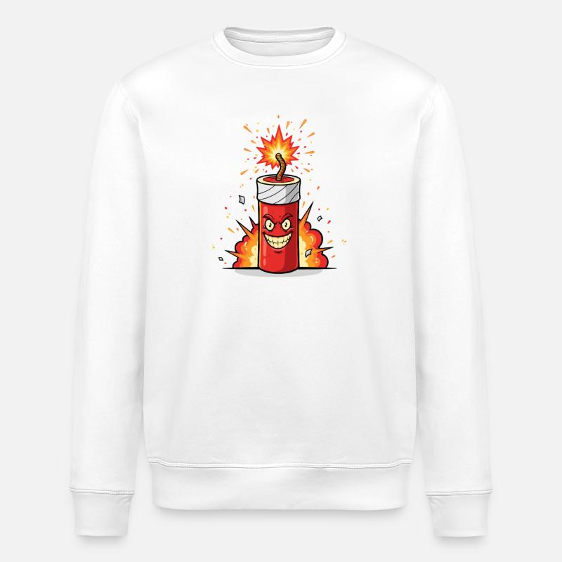 Wütende Knalldose Comic - Stanley/Stella Unisex Bio-Sweatshirt ROLLER - Weiß