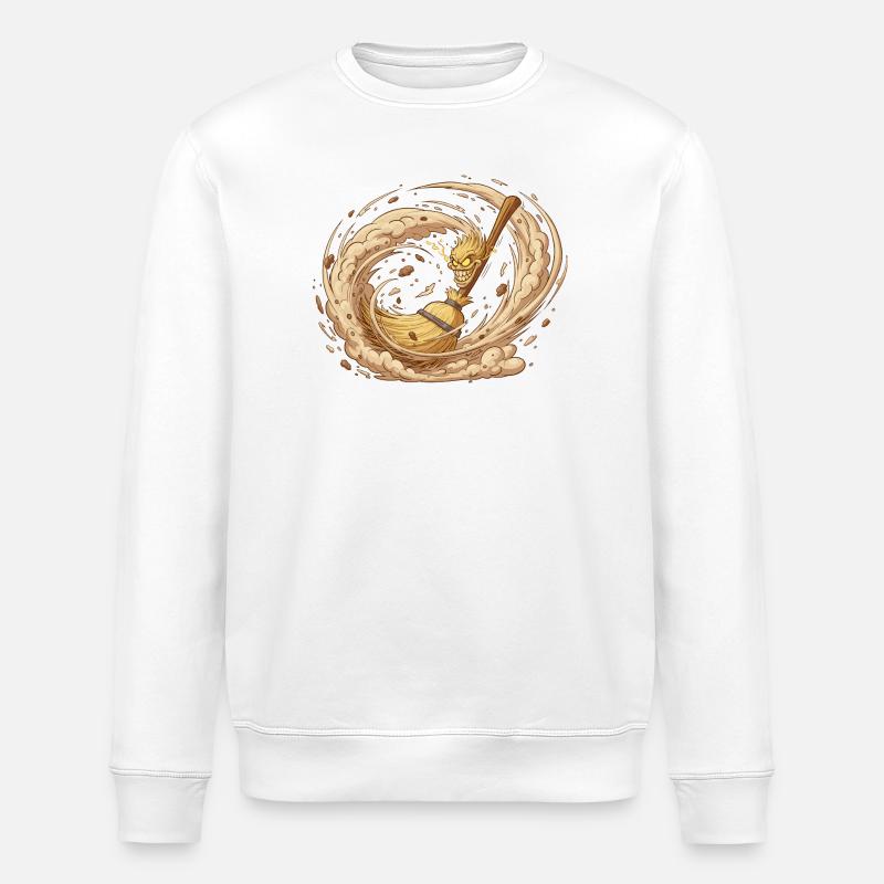 Spukbesen Wirbelgeist - Stanley/Stella Unisex Bio-Sweatshirt ROLLER - Weiß