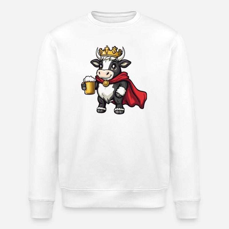 Kuh König Bier - Stanley/Stella Unisex Bio-Sweatshirt ROLLER - Weiß