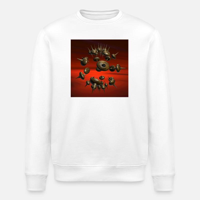 Stachelringe im Orbit - Stanley/Stella Unisex Bio-Sweatshirt ROLLER - Weiß